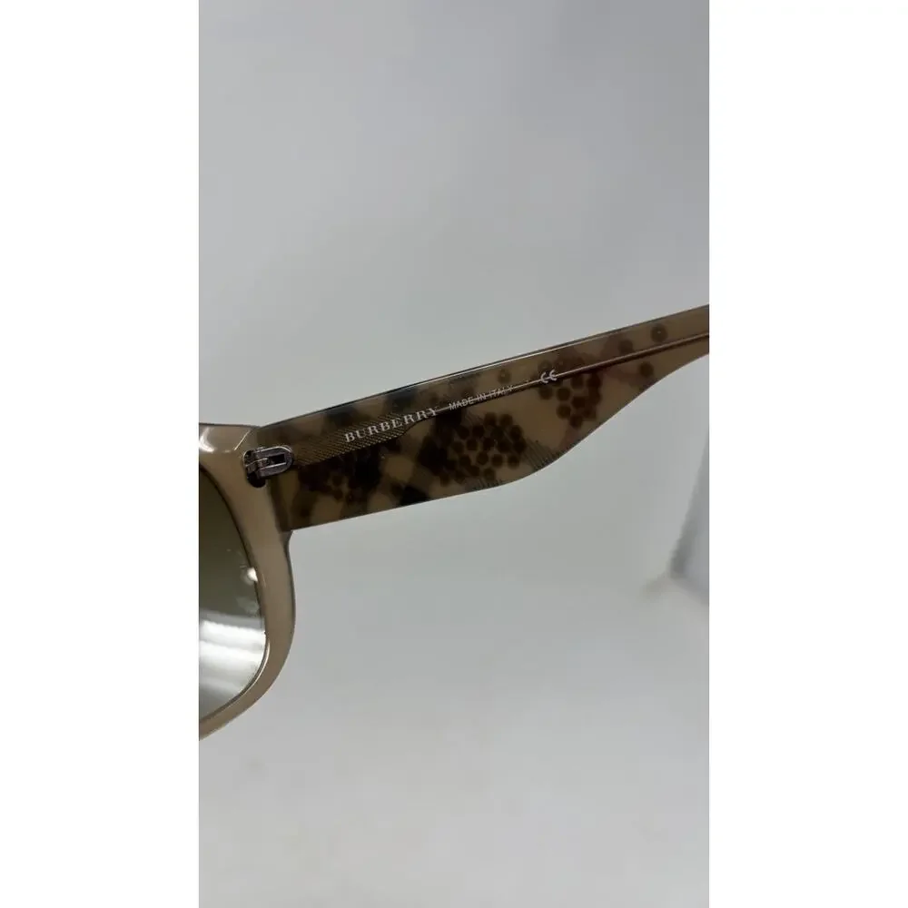 Burberry B 4096 Beige with Heart Stud Detail Women's Sunglasses Y2K